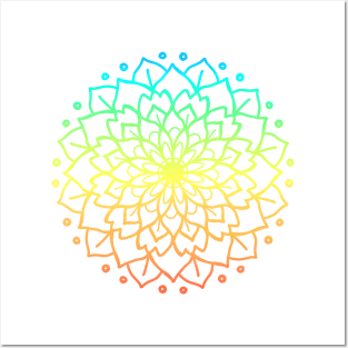 RAINBOW MANDALA Posters and Art